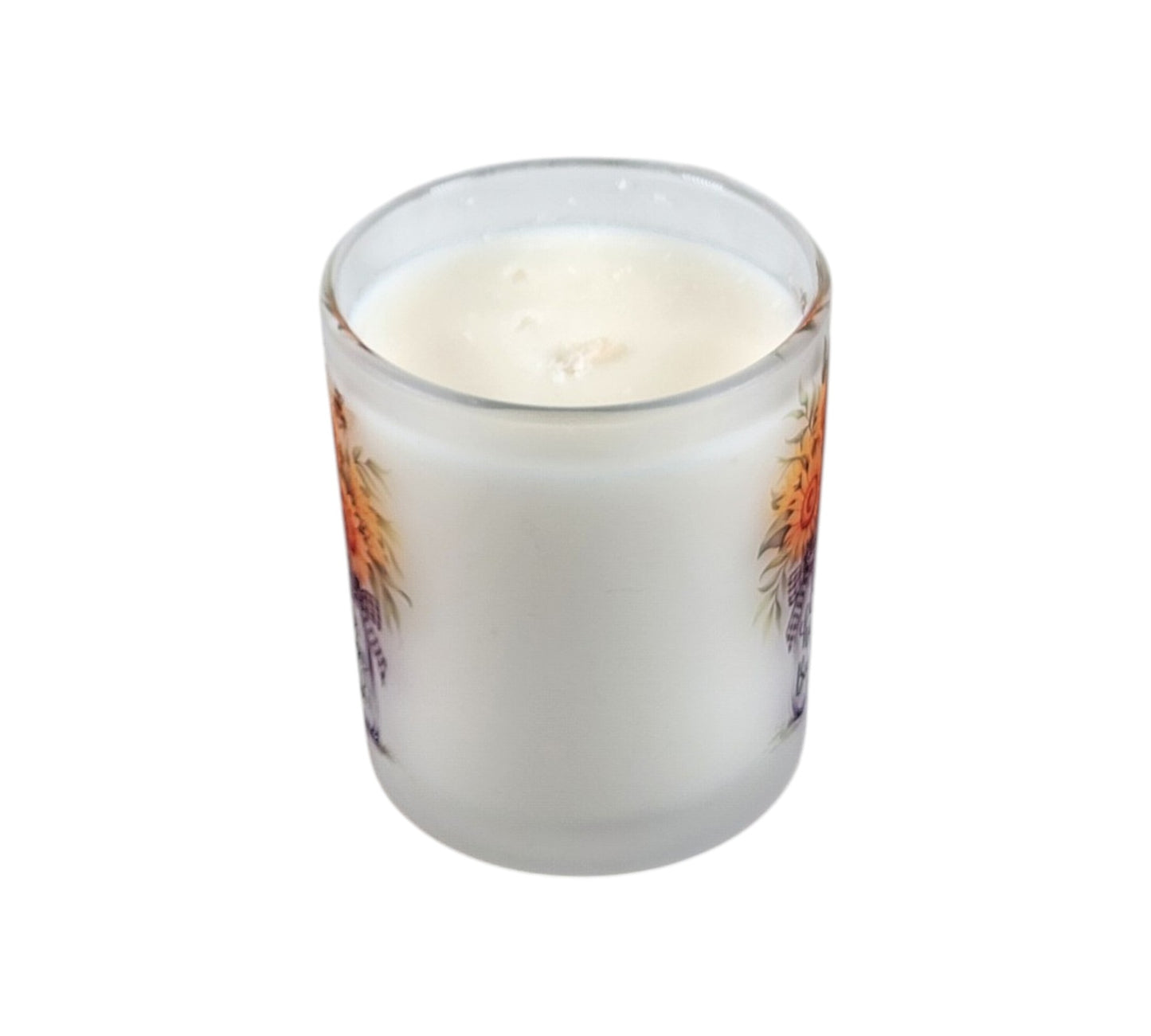 Bee Happy, Bee You | Gardenia Lilac Type Soy Candle | 8 oz | Sublimated Glass Jar | Jenire Designs
