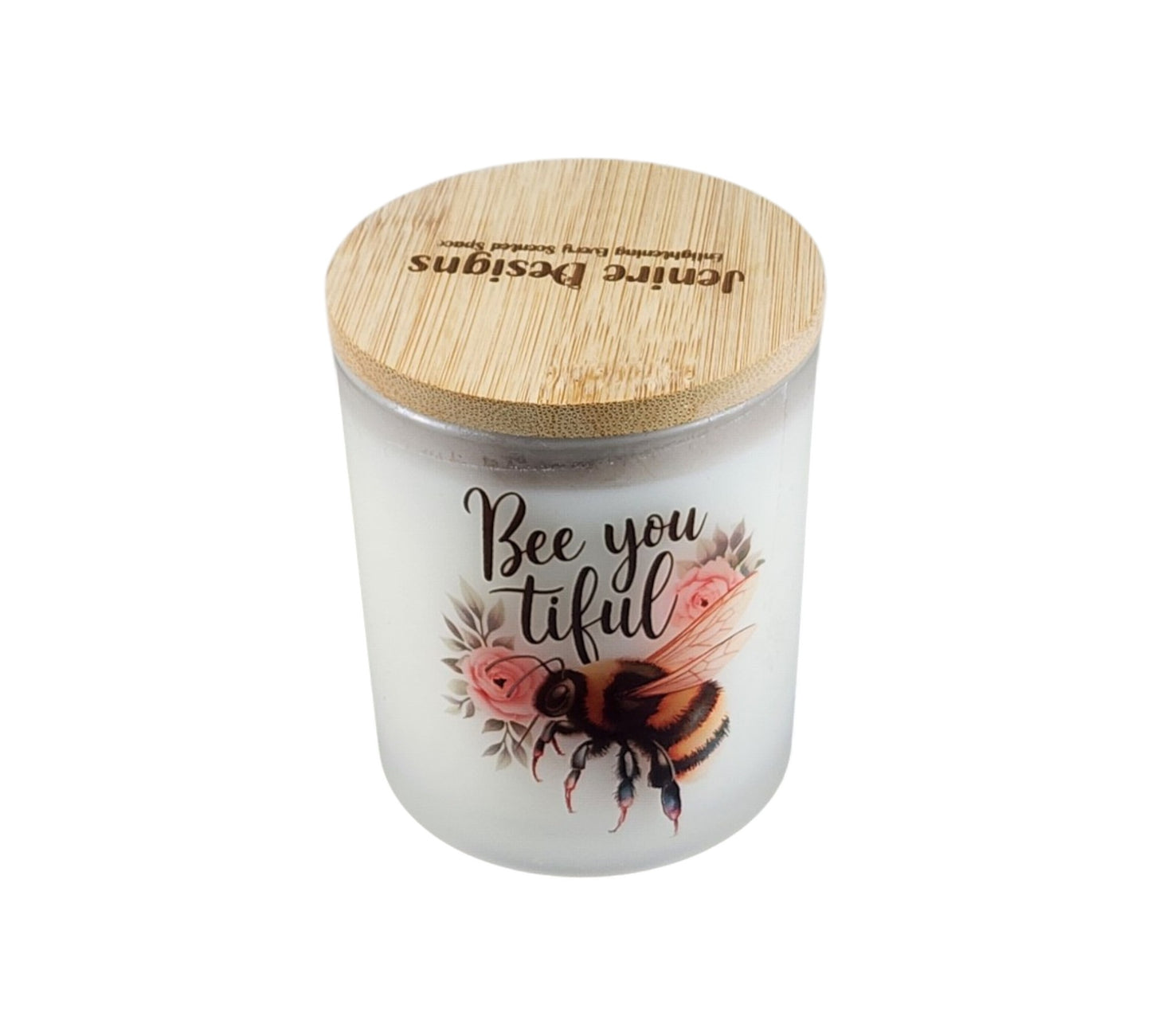 Bee the Change | Japanese Cherry Blossom Type Soy Candle | 8 oz | Sublimated Glass Jar | Jenire Designs