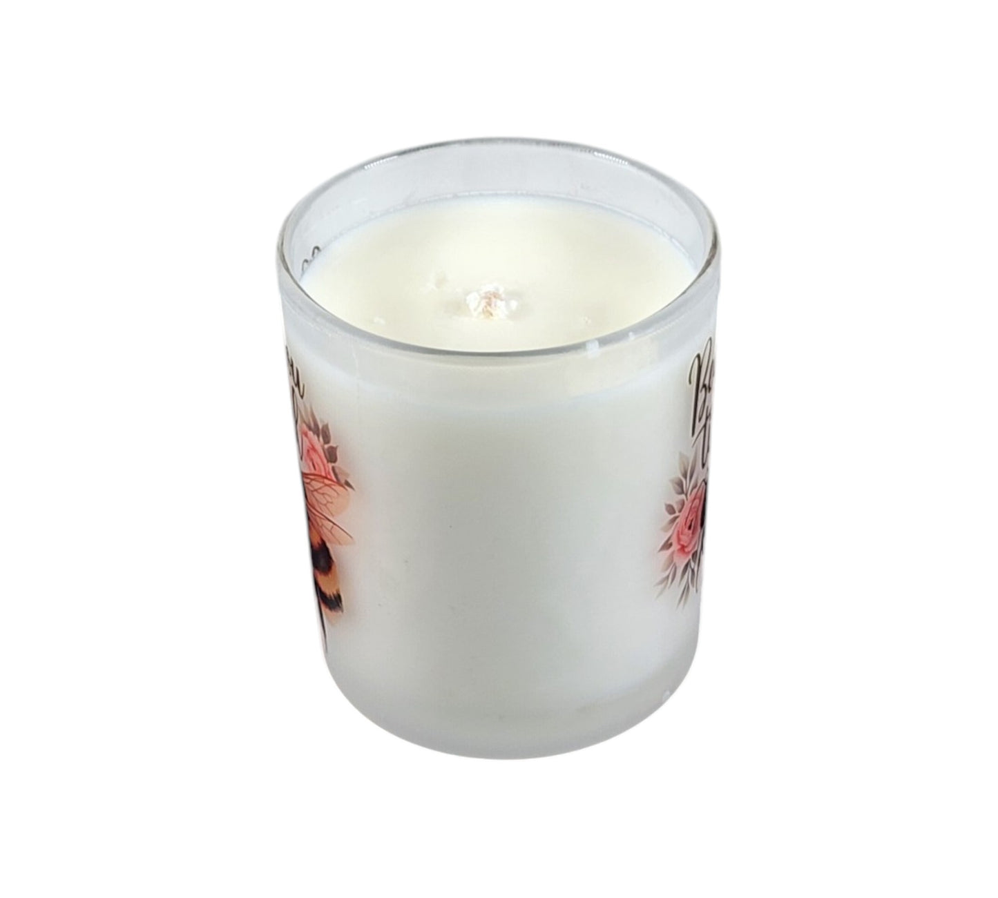 Bee-You-Tiful | Wildflower Type Scented Cotton Wick Soy Candle | 8 oz | Sublimated Glass Jar | Jenire Designs
