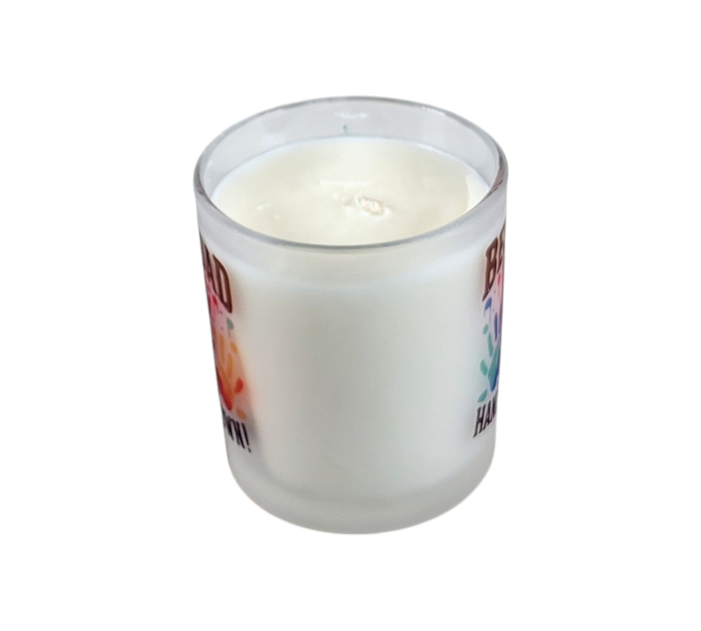 Best Dad Hands Down | Palo Santo Patchouli Type Soy Type Candle | 8 oz | Sublimated Glass Jar | Jenire Designs