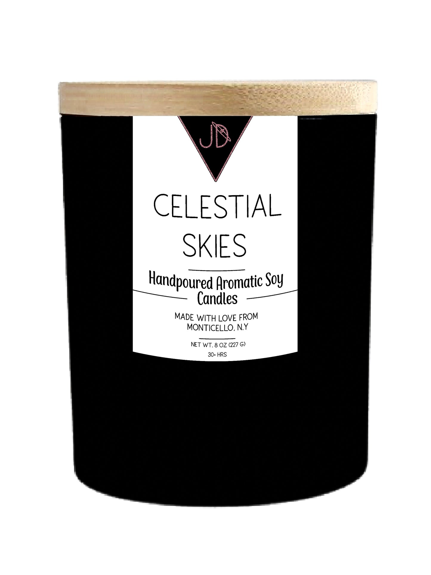 A soft, blush glow — like standing under a sky full of stars with your heart wide open. Celestial Skies blends rose quartz florals with sweet raspberry, mandarin, and lychee for a bright, healing opening, deepened by red currant and a cosmic shimmer of accord. As the candle settles, warm oud wood, benzoin, and sheer musk rise up beneath, grounding all that soft light in something earthy and quiet.
This one is for slow evenings, tarot pulls, and moon rituals — for anyone tending to their own energy.