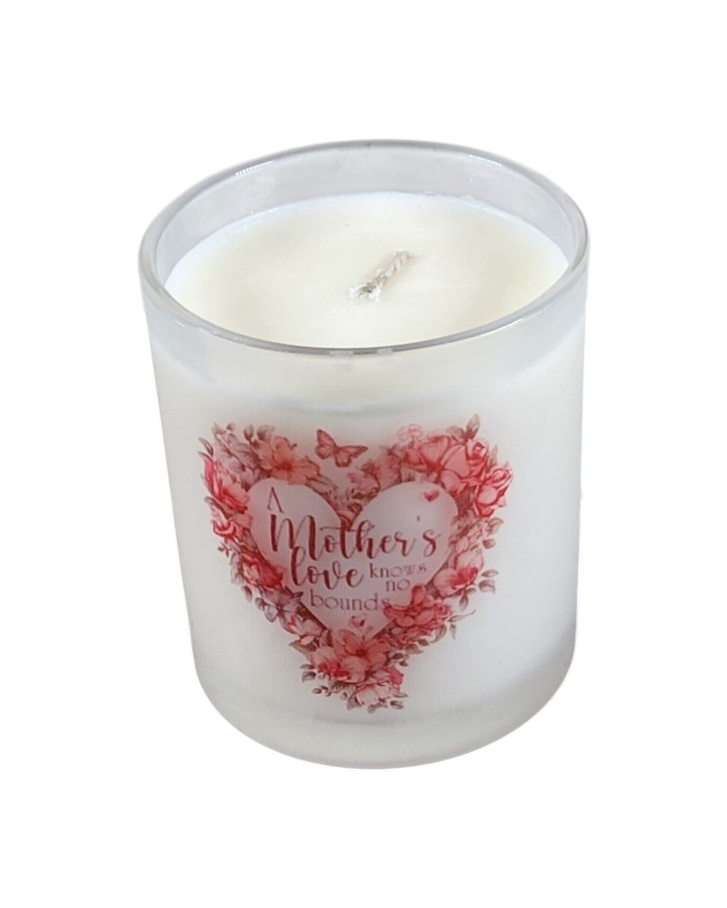 A Mother's Love Knows No Bounds | Coconut Mango Type Soy Candle | 8 oz | Sublimated Glass Jar | Jenire Designs