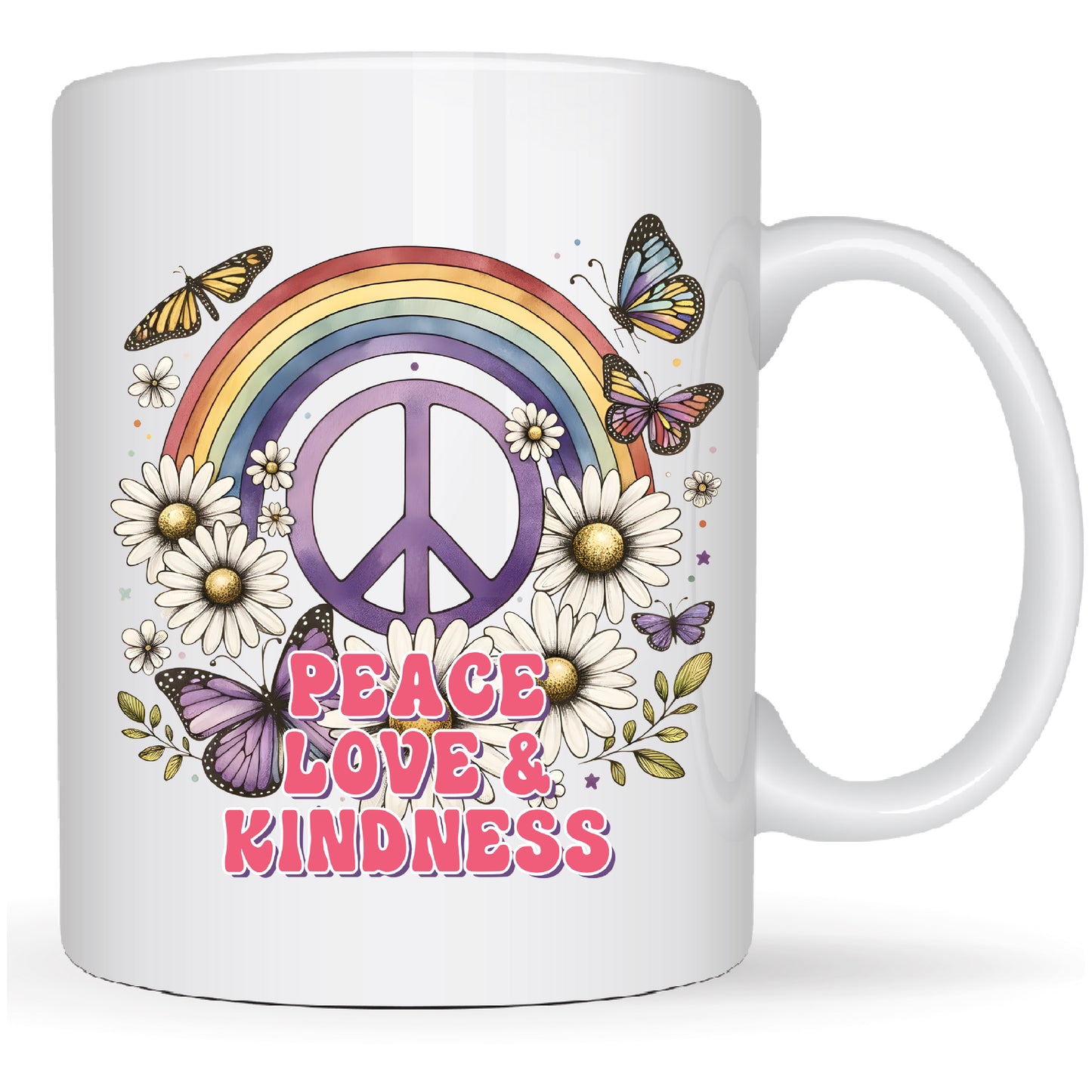 Peace Love and Kindness – Soy Candle in Reusable Mug | Egyptian Amber Scent + Crackling Wood Wick