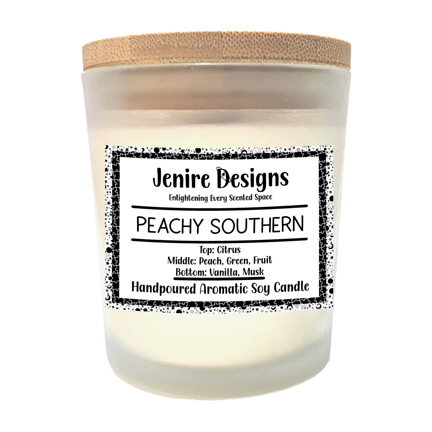 Peachy Southern Soy Candle (8 oz) – Sun-Kissed Peach & Magnolia Bloom a with Crackling Wood Wick • Free Shipping