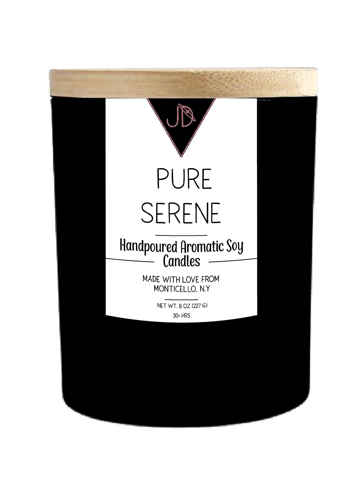 Calm, unbothered, rooted. Pure Serene opens with crisp red apple, creamy coconut, and juicy raspberry, wrapped in warm redwood and cedar. It settles into a smooth, comforting base of tonka bean, sheer wood, and vanilla.
Fruity up top, woodsy underneath — this one's balance in a jar. Perfect for a slow morning, a deep breath, or resetting the room.
Hand-poured in small batches in Monticello, NY using clean-burning soy wax and a cotton wick, Pure Serene burns true to scent for 30+ hours. Finished with a nat