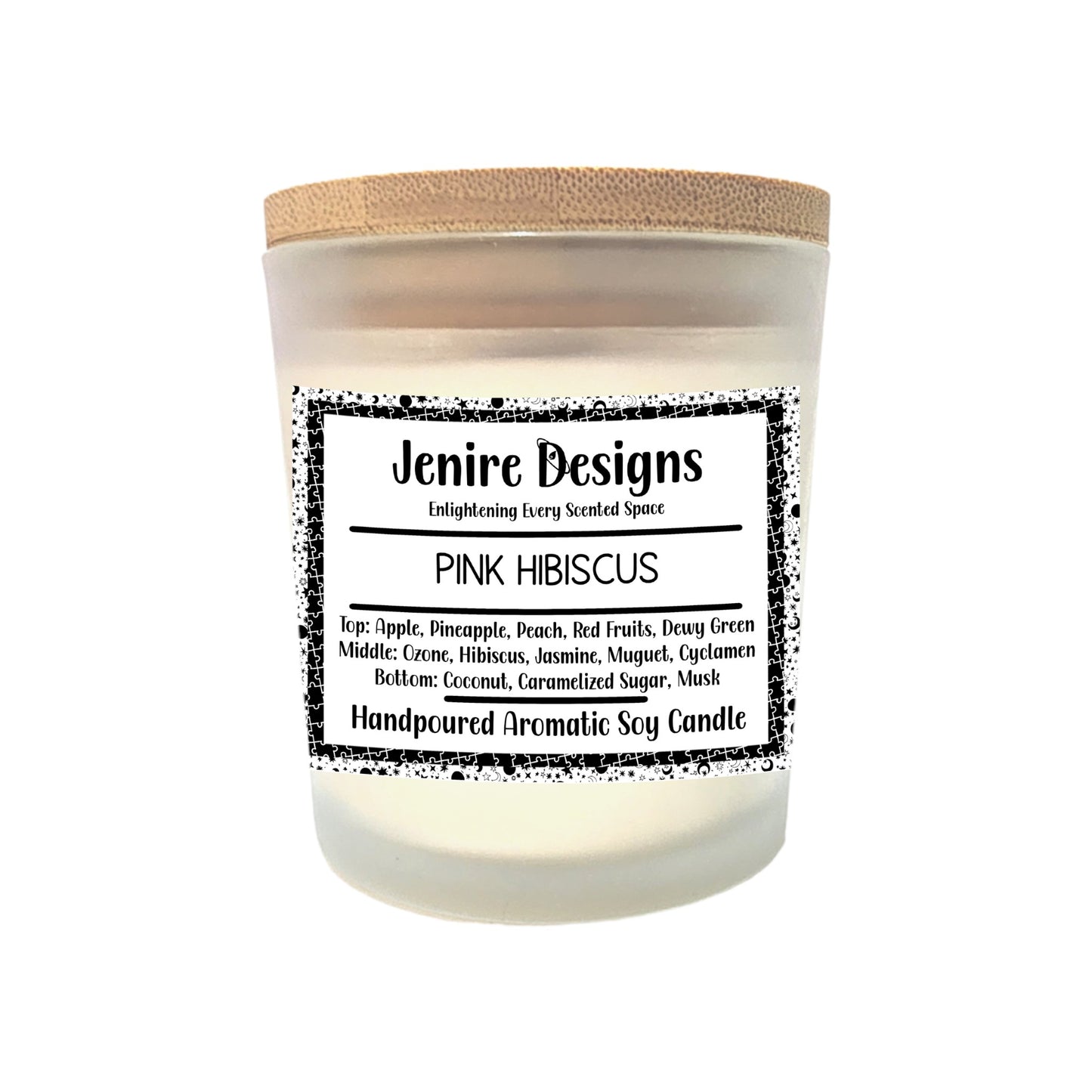 Indulge in the tropical aroma of Pink Hibiscus 8 oz Soy Crackling Wood Wick Candles. This exquisite scent combines succulent fruits and fresh greens with a musky base of caramelized sugar and coconut. You may find this composition reminiscent of a well-known fragrance. The top notes of apple, pineapple, peach, red fruits, and dewy green blend beautifully with the middle notes of ozone, hibiscus, jasmine, Maguet, and cyclamen. And as a finishing touch, the base notes of coconut, caramelized sugar, and musk a