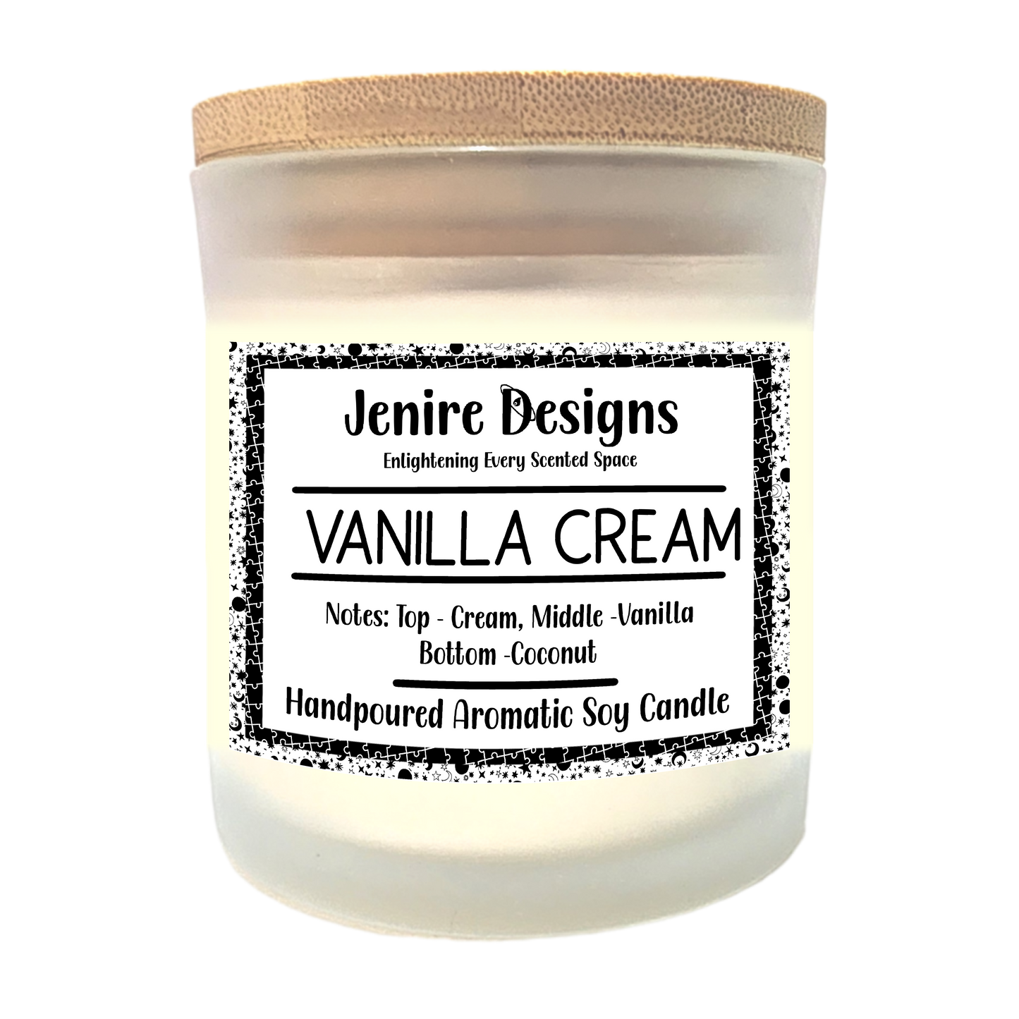 Vanilla Cream Soy Candle (8 oz) – Whipped Butter, Toasted Coconut & Maple Whisper with a Crackling Wood Wick • Free Shipping