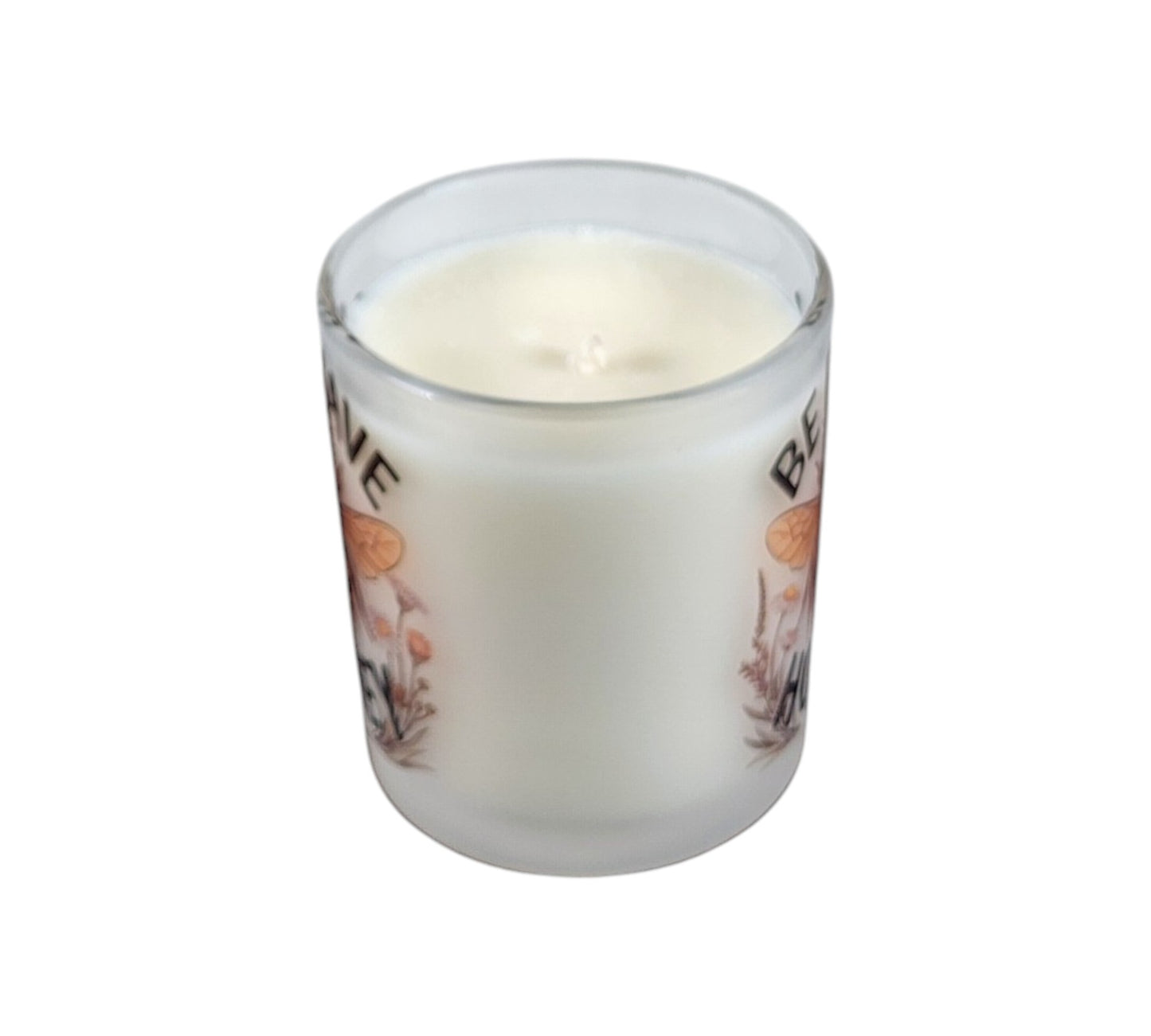 Be Brave, Honey | Cocoa Cashmere Type Soy Candle | 8 oz | Sublimated Glass Jar | Jenire Designs