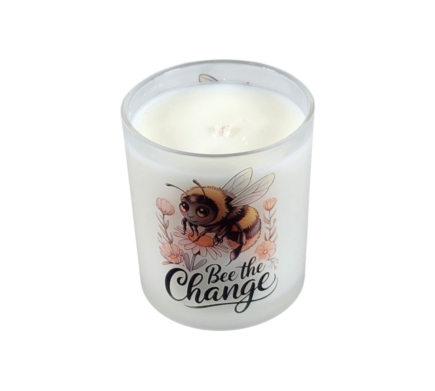 Bee the Change | Japanese Cherry Blossom Type Soy Candle | 8 oz | Sublimated Glass Jar | Jenire Designs