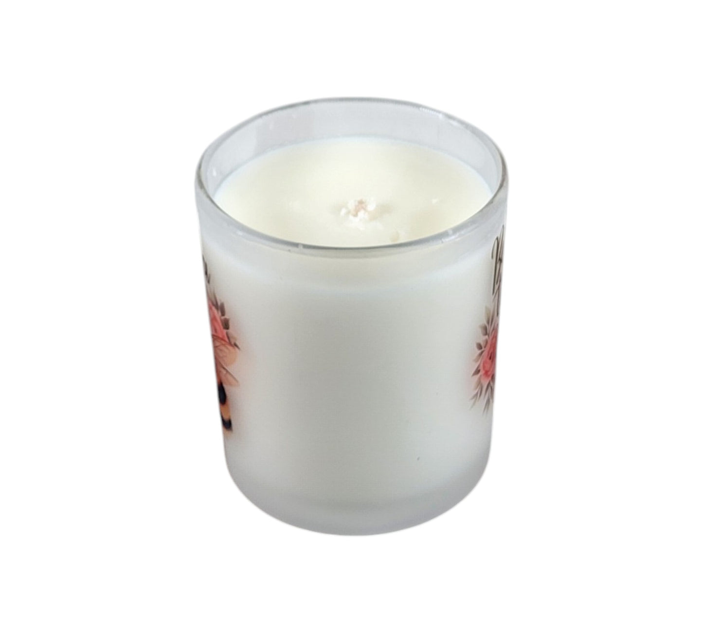 Bee-You-Tiful | Wildflower Type Scented Cotton Wick Soy Candle | 8 oz | Sublimated Glass Jar | Jenire Designs