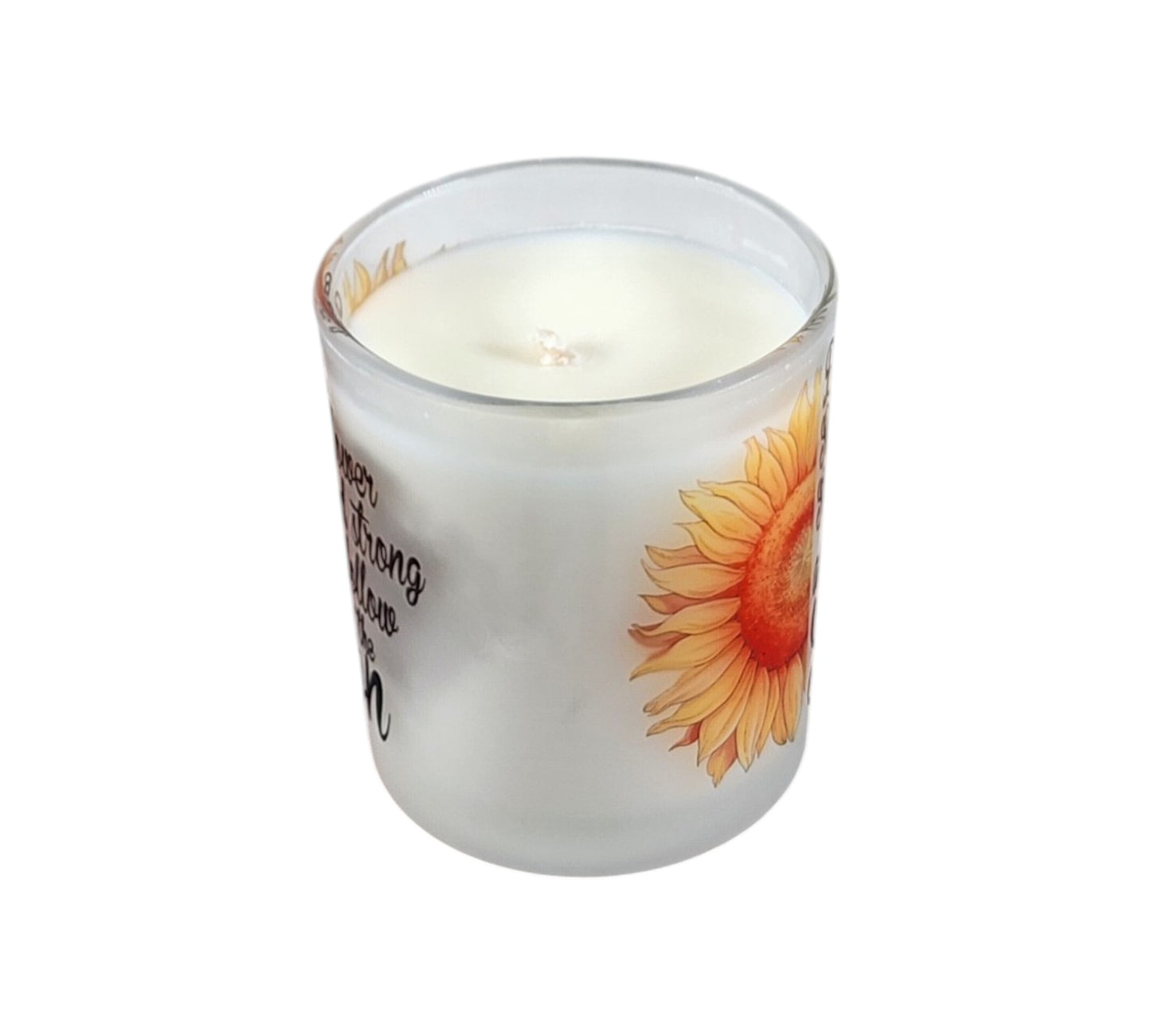 Be the Sunflower | Japanese Cherry Blossom Type Soy Candle | 8 oz | Sublimated Glass Jar | Jenire Designs