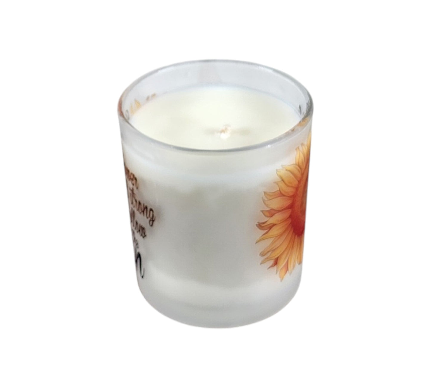 Be the Sunflower | Japanese Cherry Blossom Type Soy Candle | 8 oz | Sublimated Glass Jar | Jenire Designs