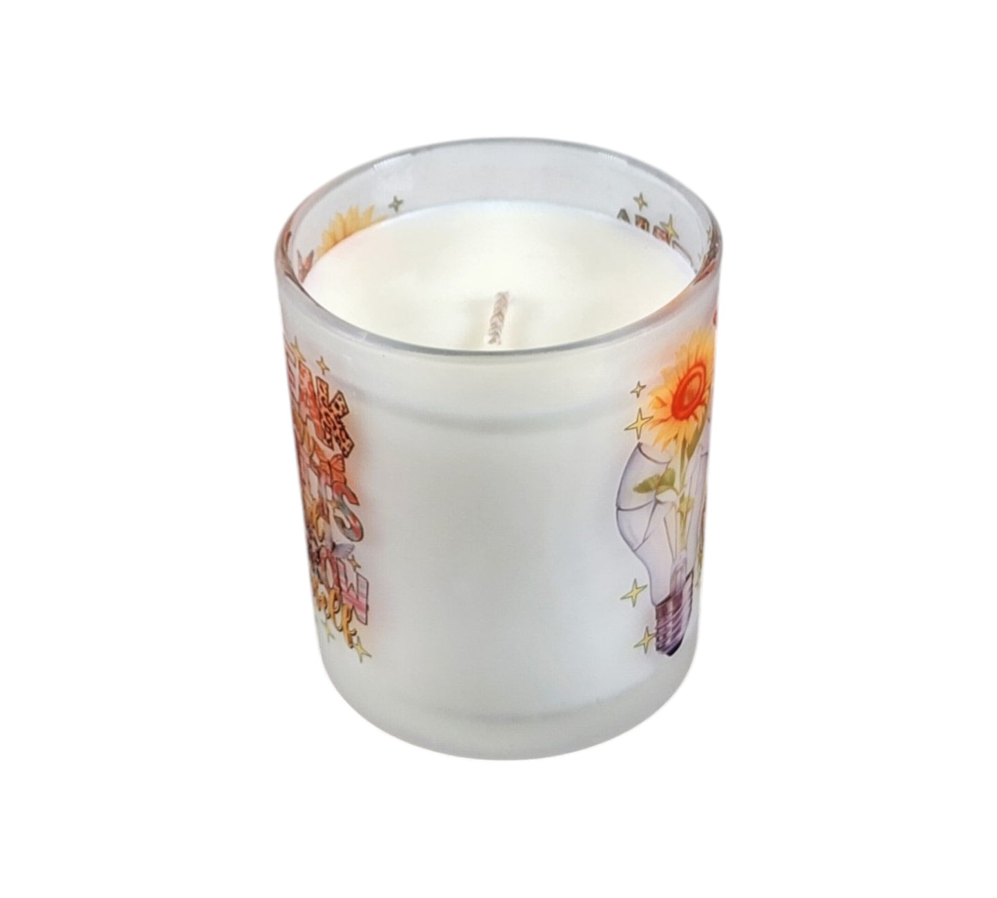 Break Your Limits & Outgrow Yourself | Coconut Mango Type Soy Candle | 8 oz | Sublimated Glass Jar | Jenire Designs