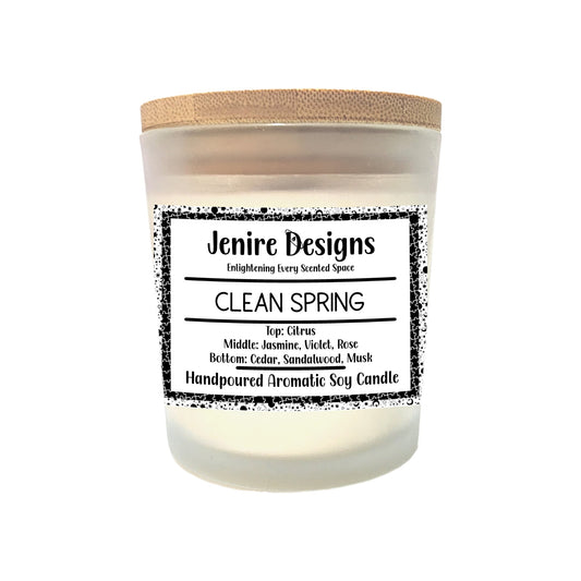 Unleash your wild side with our Clean Spring 8 oz Soy Crackling Wood Wick Candle. Experience the exhilarating blend of lively green energy, fiery spice, and deep earthy notes. Bergamot and citrus kickstart the journey, leading to a heart of patchouli and lily. Finally, indulge in the luxurious base of amber, sandalwood, vanilla, and musk. Invite the spirit of spring into your home with this daring and captivating candle.