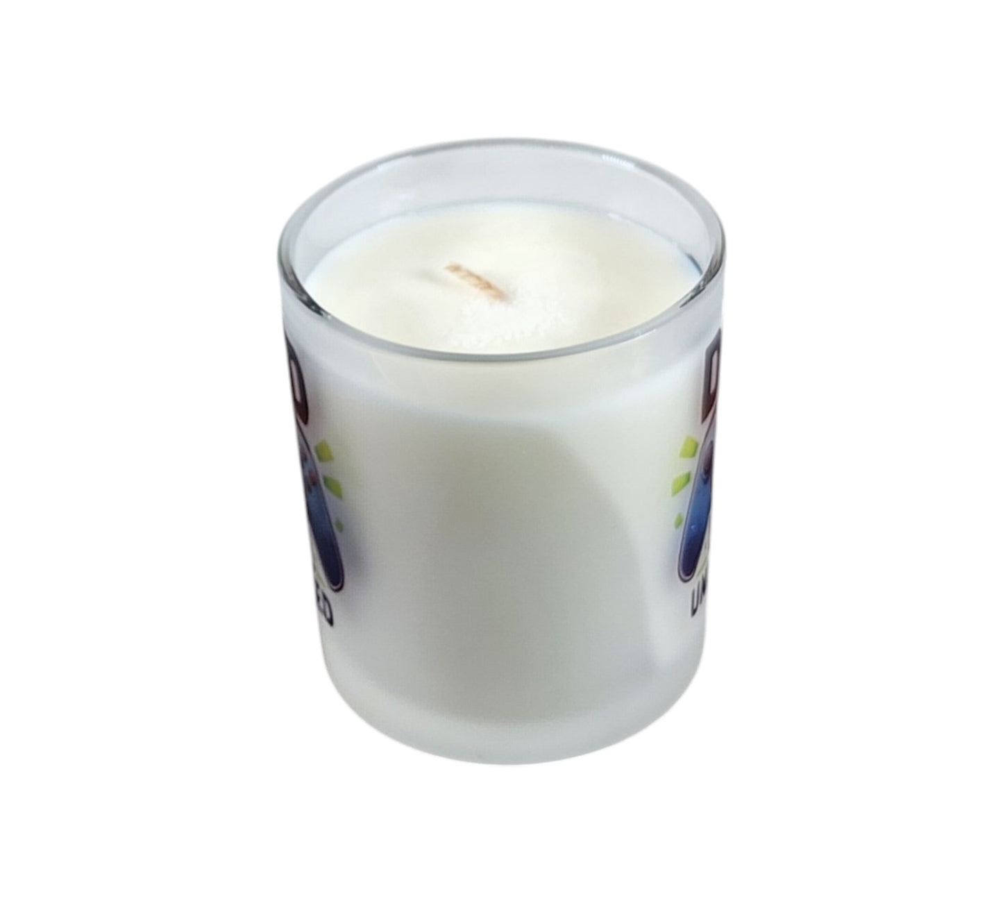 Dad Level Unlocked | Mahogany Teakwood Type Soy Candle | 8 oz | Sublimated Glass Jar | Jenire Designs