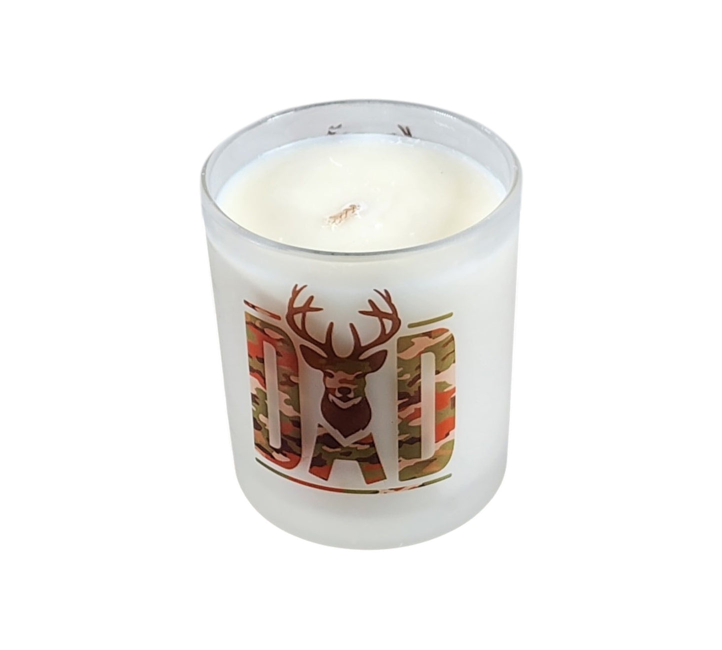 Dear Dad | Cozy Cabin Type Soy Candle | 8 oz | Sublimated Glass Jar | Jenire Designs