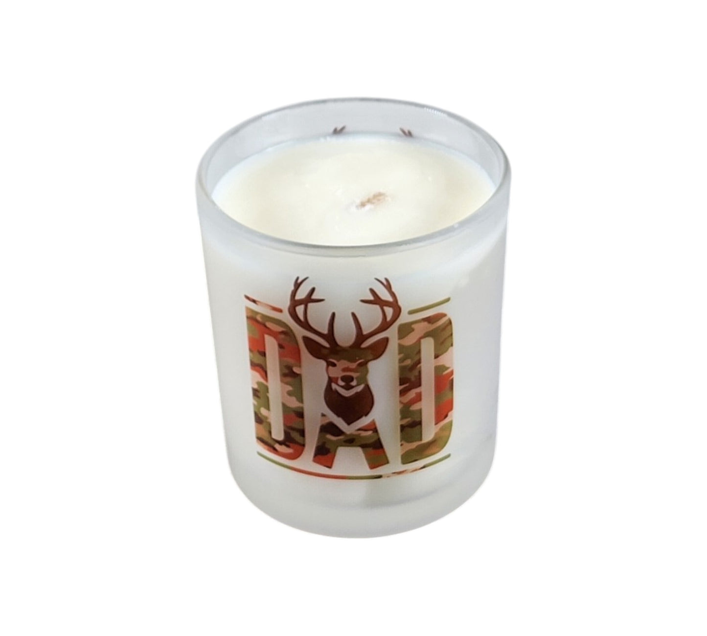 Dear Dad | Cozy Cabin Type Soy Candle | 8 oz | Sublimated Glass Jar | Jenire Designs