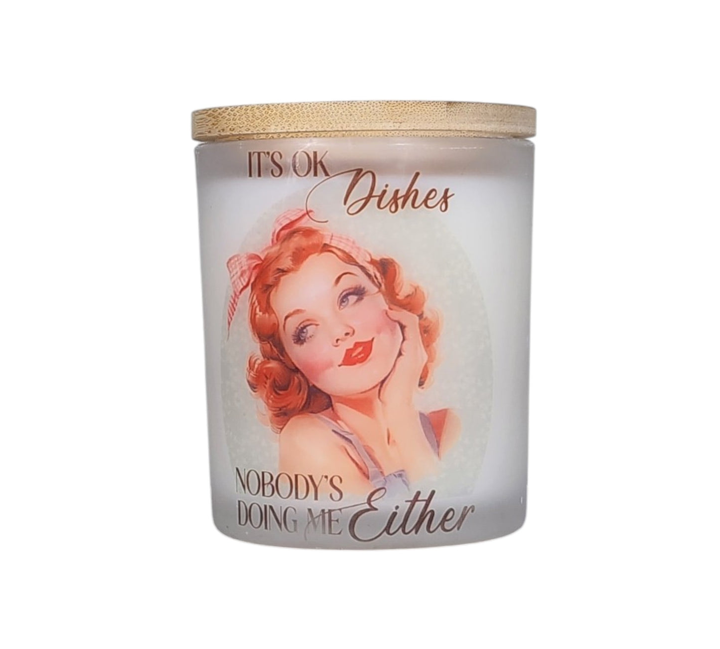 The dishes can wait. They always could. 🍑

It's OK, Dishes — Nobody's Doing Me Either.

We said what we said.

This candle is for every woman who has stood at the sink at 9pm wondering how she got here. For the ones who laugh so they don't cry. For the ones who light a candle, pour something good, and decide that tonight the dishes are absolutely someone else's problem.

You are not alone. And at least it smells incredible in here.

🍑 The Scent: Georgia Peach

Sweet, sun-warmed, and irresistibly juicy. Ge