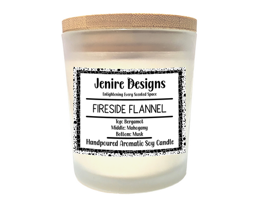 Indulge the luxurious fragrance of our Flannel Scented Soy Candle, a perfect blend of warmth and sensuality. This unisex scent combines notes of bergamot, mahogany, and hint of musk for a cozy and experience. Elevate your senses with Flannel. Wrap yourself in the warmth of our Fireside Flannel Scented Soy Candle