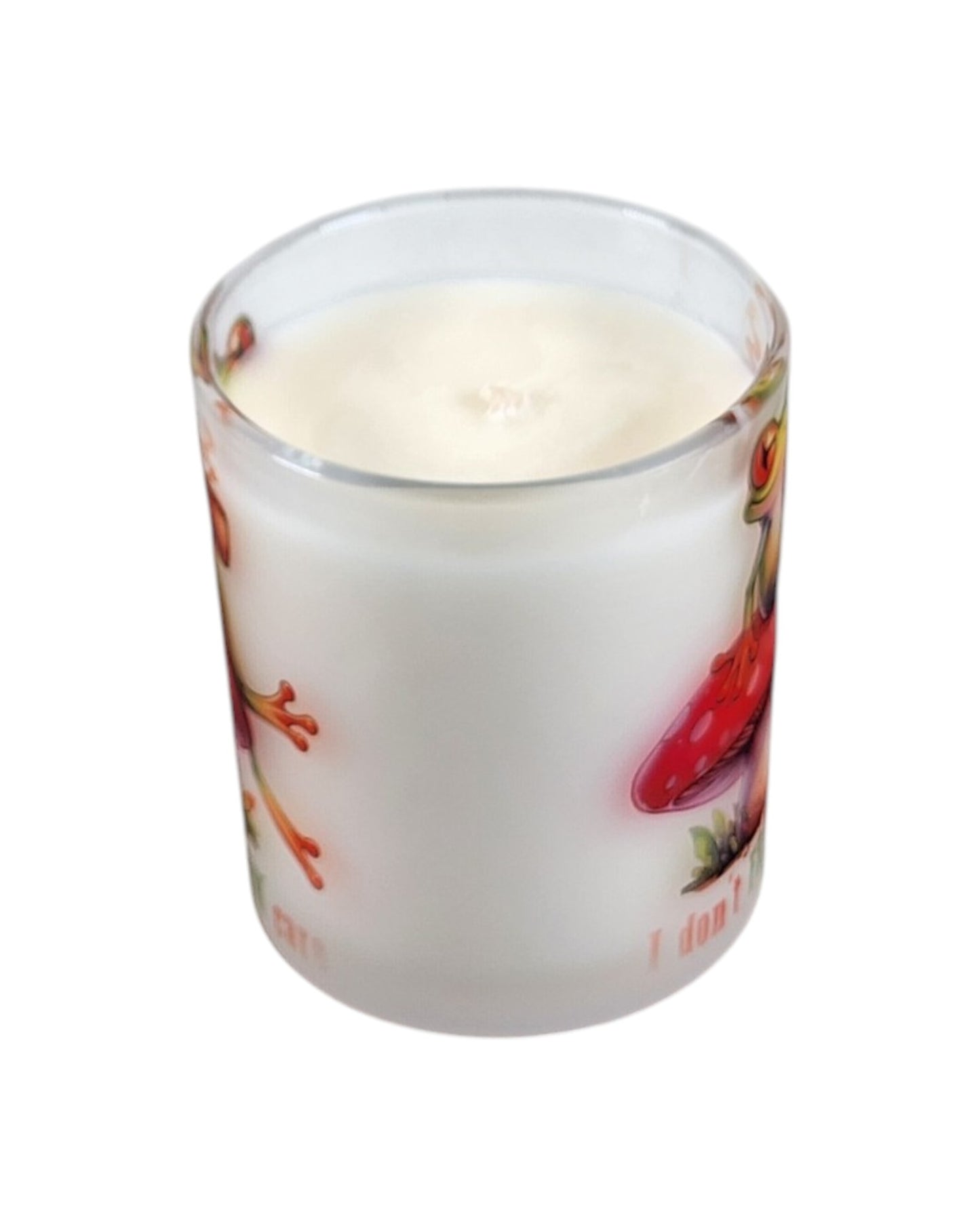 I Don't Froggin Care | Garden Lilac Soy Candle | 8 oz | Sublimated Glass Jar | Jenire Designs