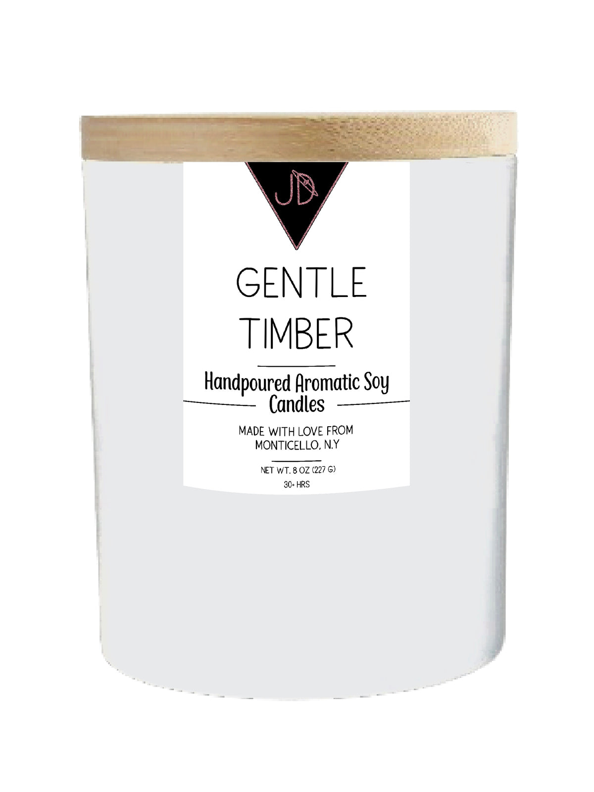 Strength with a soft edge. Gentle Timber opens with fresh lavender and geranium, a soft, clean lift that settles into warm mahogany at the heart, deepened by rich cedar and oak. It's grounded, quiet, and confident — the kind of scent that fills a room without demanding attention.

A true unisex fragrance, this one works just as well on a bedside table as it does anchoring a whole room.

Hand-poured in small batches in Monticello, NY using clean-burning soy wax and a cotton wick, Gentle Timber burns true to 