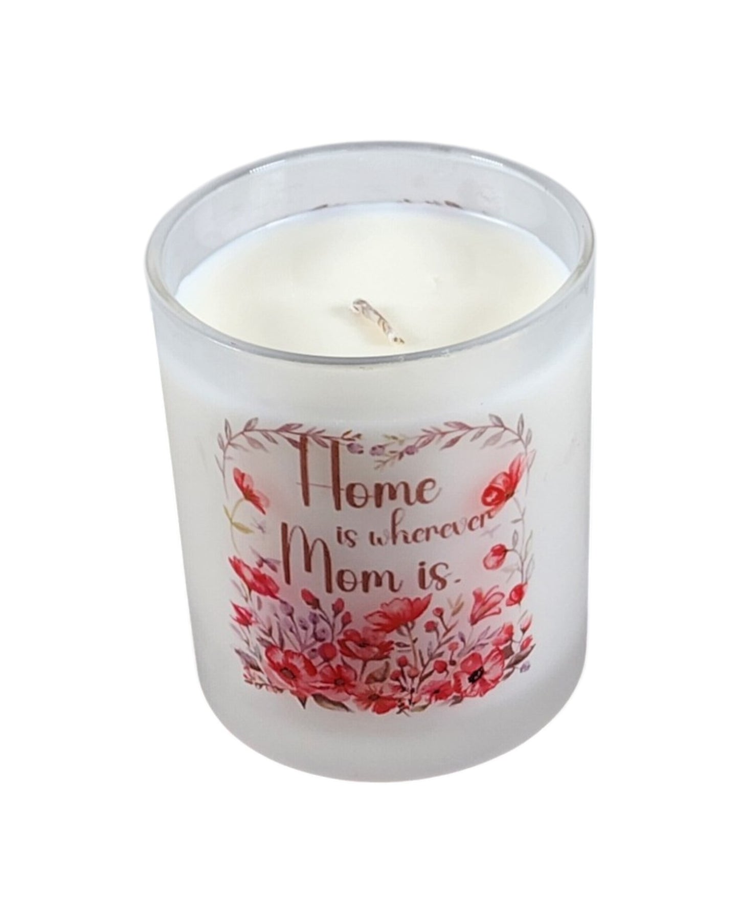Home | Coconut Mango Type Soy Candle | 8 oz | Sublimated Glass Jar | Jenire Designs