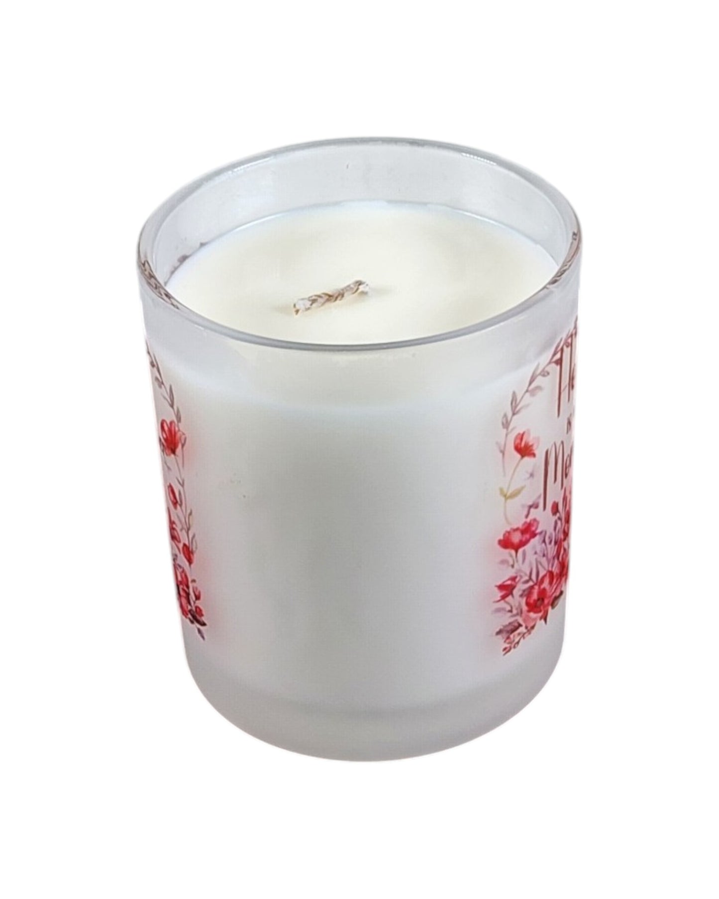 Home | Coconut Mango Type Soy Candle | 8 oz | Sublimated Glass Jar | Jenire Designs