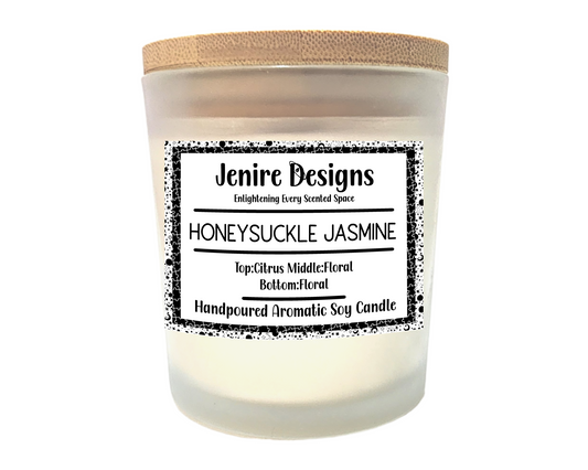 Let your space bloom—soft, bright, and utterly captivating.

Experience a fragrance that transports you to sunlit Southern gardens with our Honeysuckle Jasmine Candle—an artisan-crafted wick candle designed for both elegance and sensory delight.

Scent Profile That Blooms:

Top Notes: Lemon &amp; Ginger awaken the senses with bright, zesty freshness.

Heart Notes: Jasmine and Honeysuckle weave a dreamy, honey-sweet bouquet.

Base Notes: Violet, Powder, Amyris, and subtle Wood add depth and gentle warmth.&nb