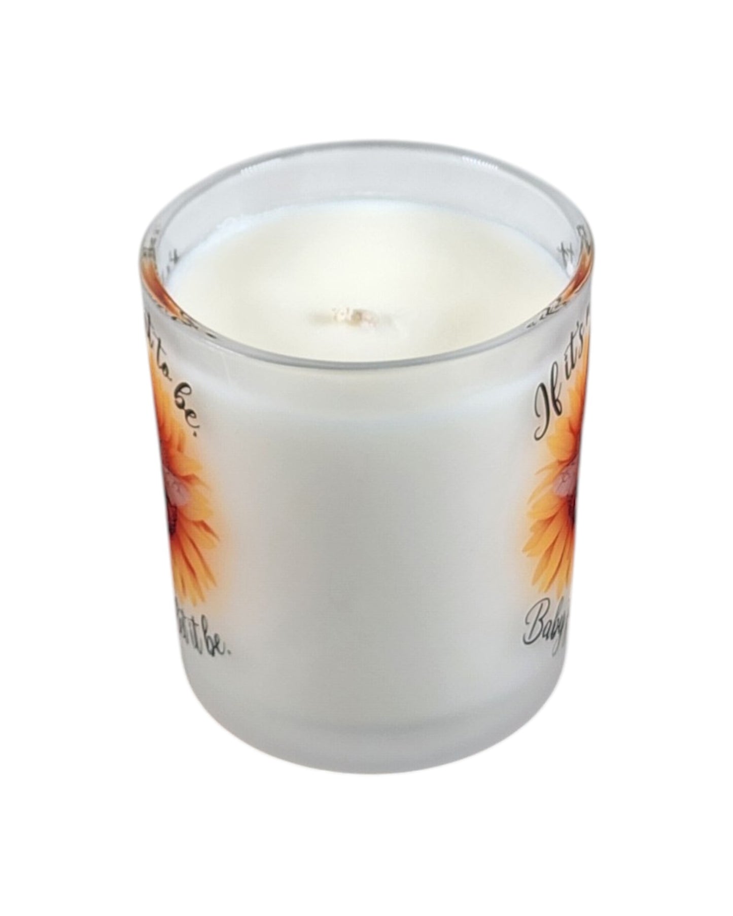 If It's Meant to Be | Fire Roasted Marshmallow Type Soy Candle | 8 oz | Sublimated Glass Jar | Jenire Designs