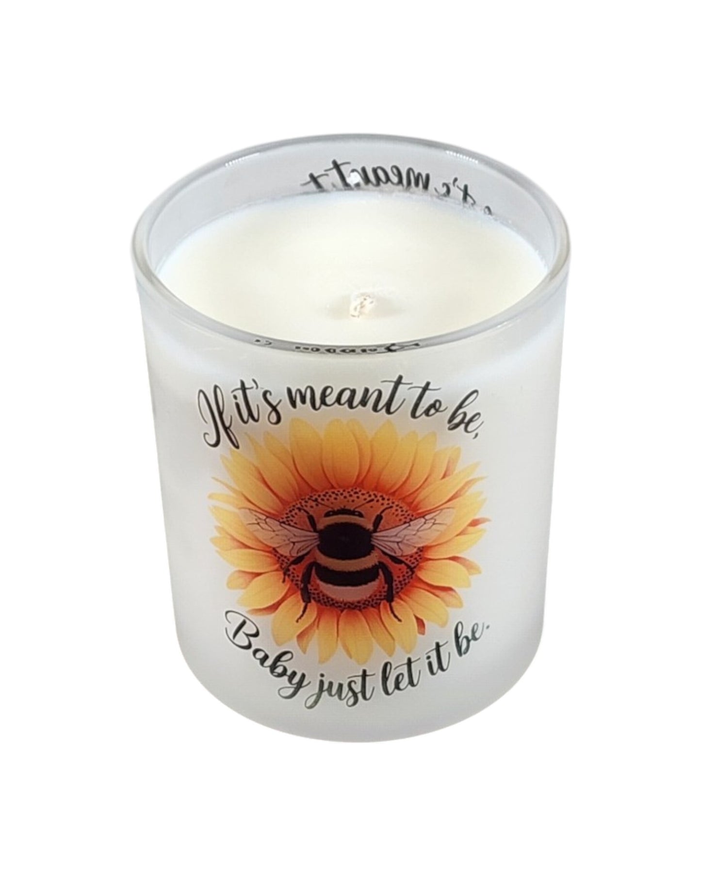 If It's Meant to Be | Fire Roasted Marshmallow Type Soy Candle | 8 oz | Sublimated Glass Jar | Jenire Designs