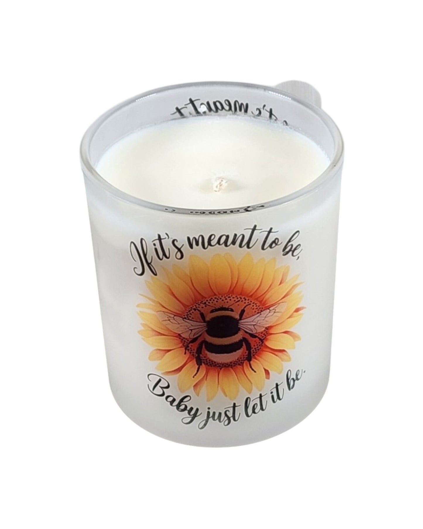 If It's Meant to Be | Fire Roasted Marshmallow Type Soy Candle | 8 oz | Sublimated Glass Jar | Jenire Designs