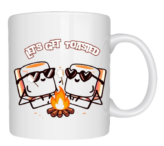 Let’s Get Toasted – Funny Soy Candle in Reusable Mug | Sage Scent + Crackling Wood Wick