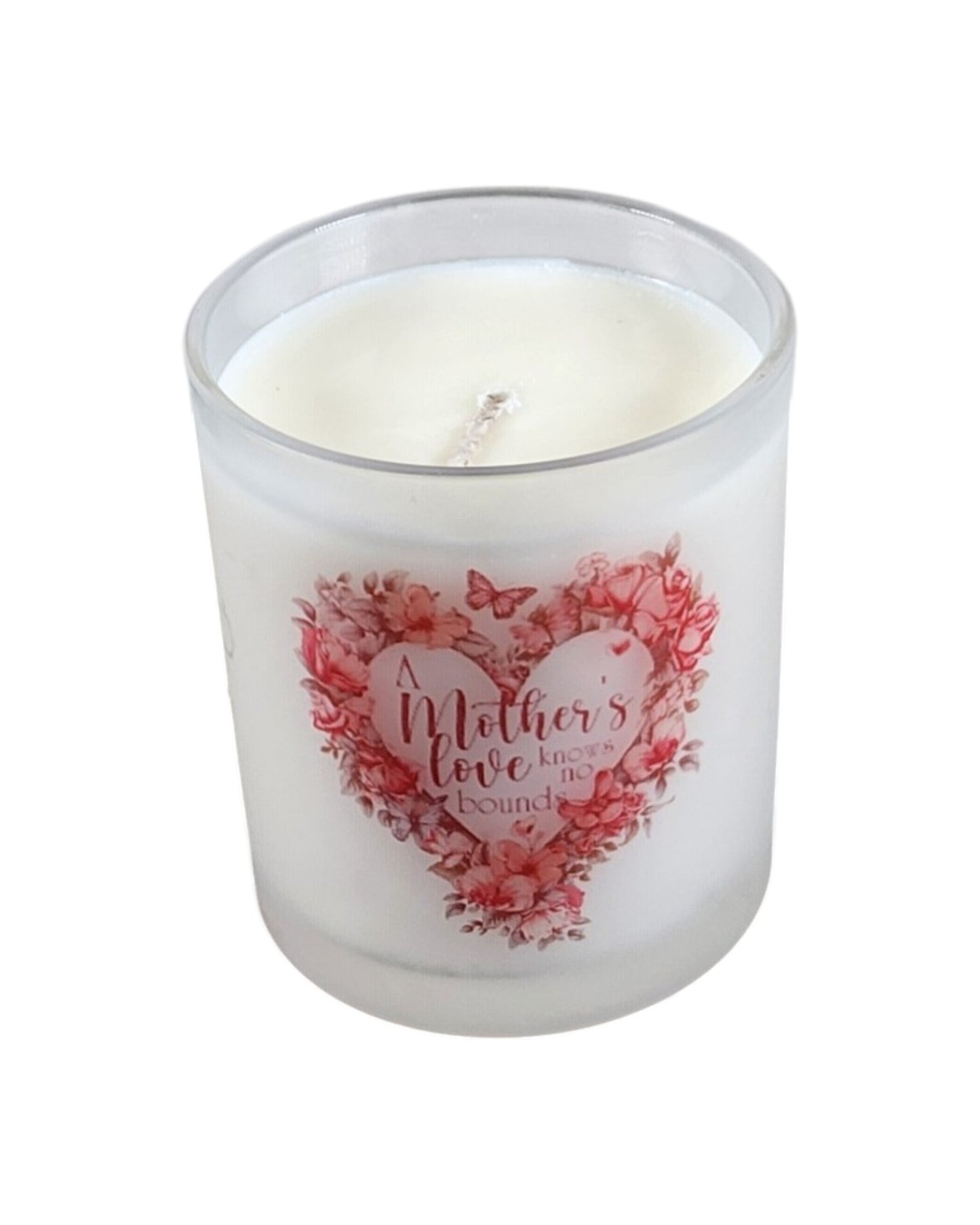 A Mother's Love Knows No Bounds | Coconut Mango Type Soy Candle | 8 oz | Sublimated Glass Jar | Jenire Designs