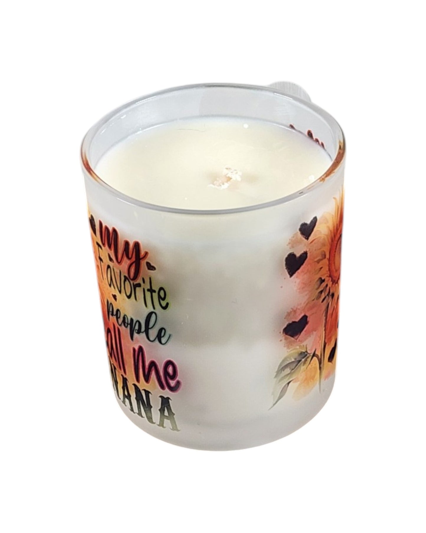 My Favorite People Call Me Nana | Cocoa Butter Cashmere Type Soy Candle | 8 oz | Sublimated Glass Jar | Jenire Designs