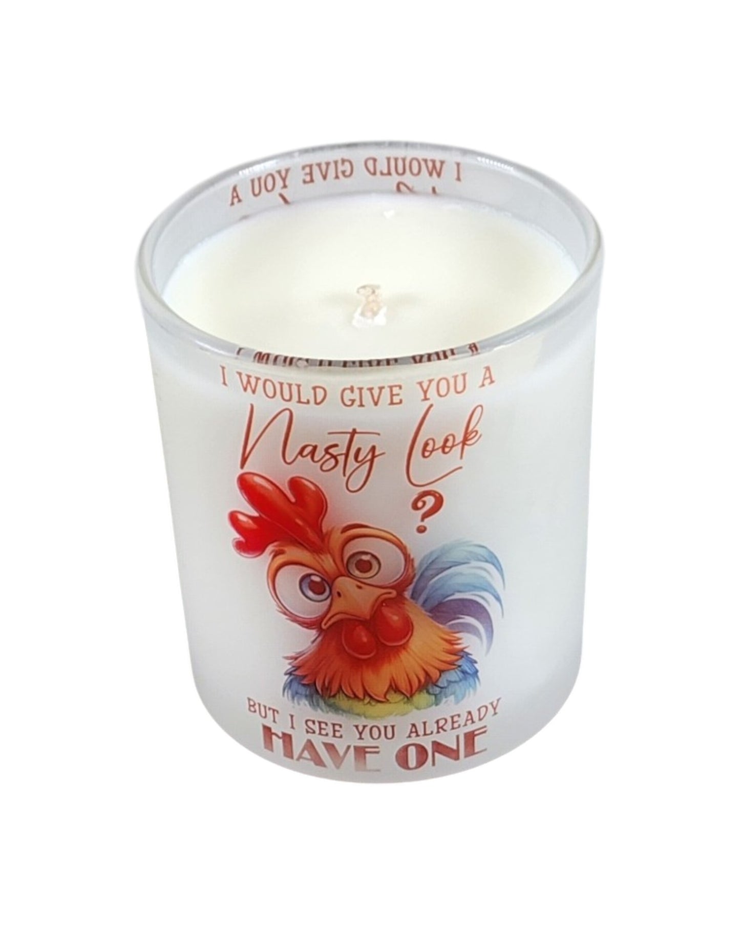Nasty Look | Fruity Pebbles Type Soy Candle | 8 oz | Sublimated Glass Jar | Jenire Designs