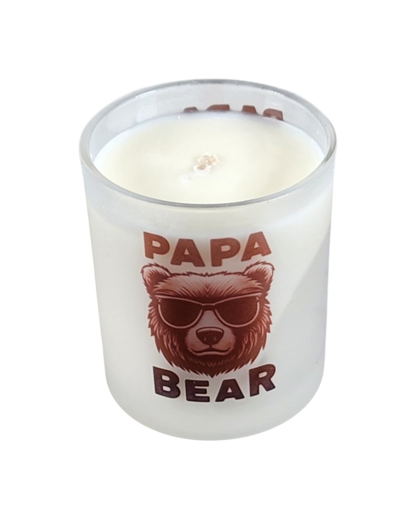 Papa Bear | Cozy Cabin Type Soy Candle | 8 oz | Sublimated Glass Jar | Jenire Designs
