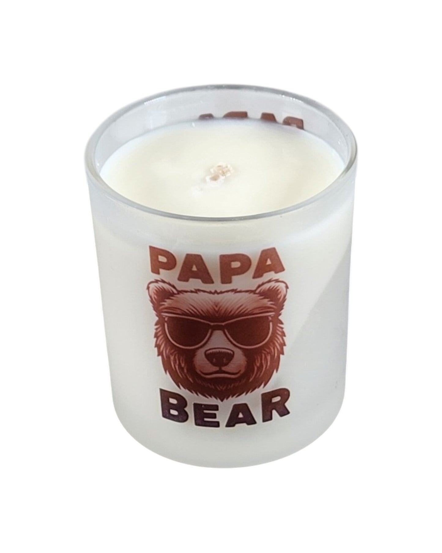 Papa Bear | Cozy Cabin Type Soy Candle | 8 oz | Sublimated Glass Jar | Jenire Designs