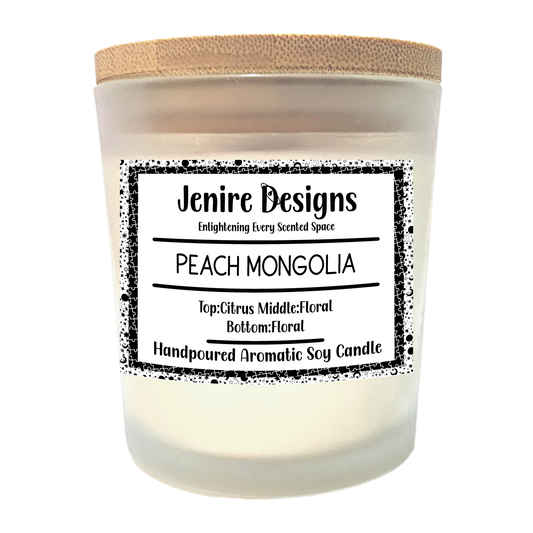 Peach Mongolia 8 oz Soy Crackling Wood Wick Candles