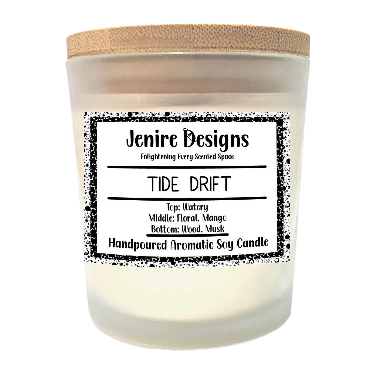 Tide Drift Soy Candle (8 oz) – Oceanic Breeze Blend with Crackling Wood Wick