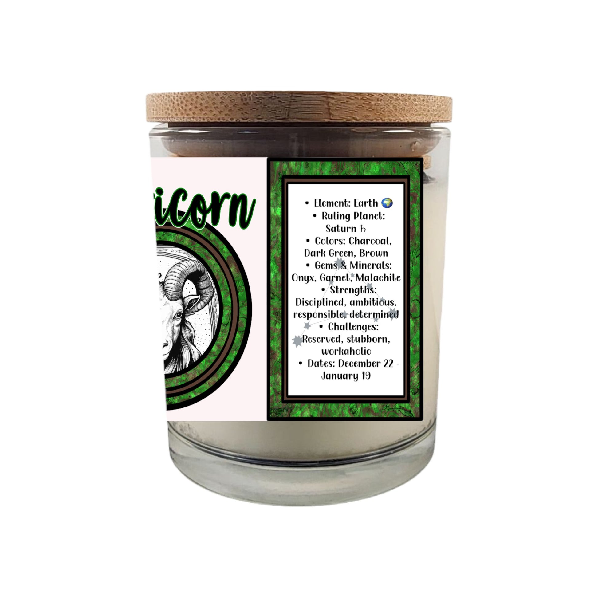 Celebrate the unwavering strength and quiet determination of Capricorn with our 8 oz Crackling Wood Wick Soy Candle—an earthy, refined tribute to those born between December 22 and January 19. Thoughtfully designed for the ambitious and disciplined Capricorn, this astrology-inspired candle makes the perfect birthday gift or self-care ritual for winter-born go-getters. Paired with a personalized printed horoscope and free shipping, it’s the ultimate celestial experience for the driven soul who’s always climb