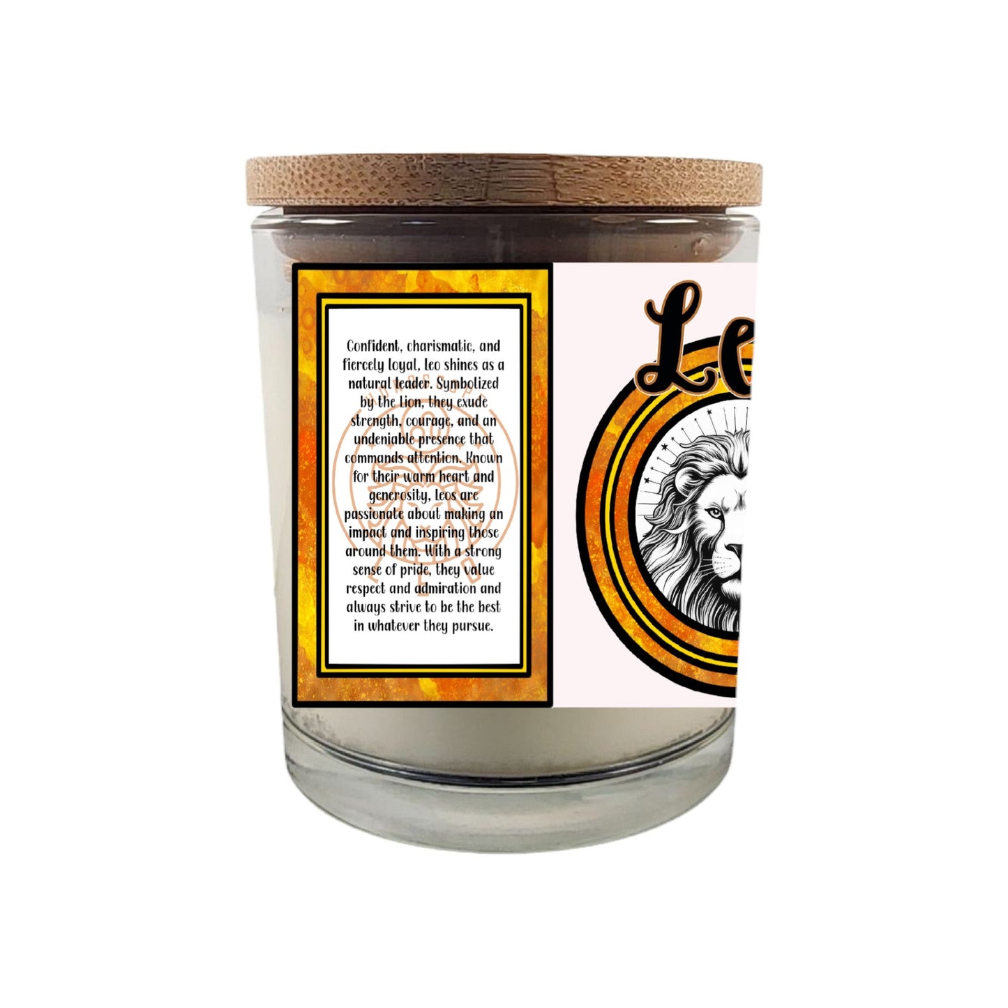 Celebrate the bold and charismatic spirit of Leo with our 8 oz Crackling Wood Wick Soy Candle, designed to embody the confident and passionate nature of those born between July 23 and August 22. This astrology-inspired candle is the perfect gift for July and August birthdays, offering both an enchanting ambiance and a personalized touch.

Key Features:

Zodiac-Inspired Design: Tailored to reflect Leo's vibrant, strong-willed, and charismatic personality.

Crackling Wood Wick: Creates a soothing, fireplace-l