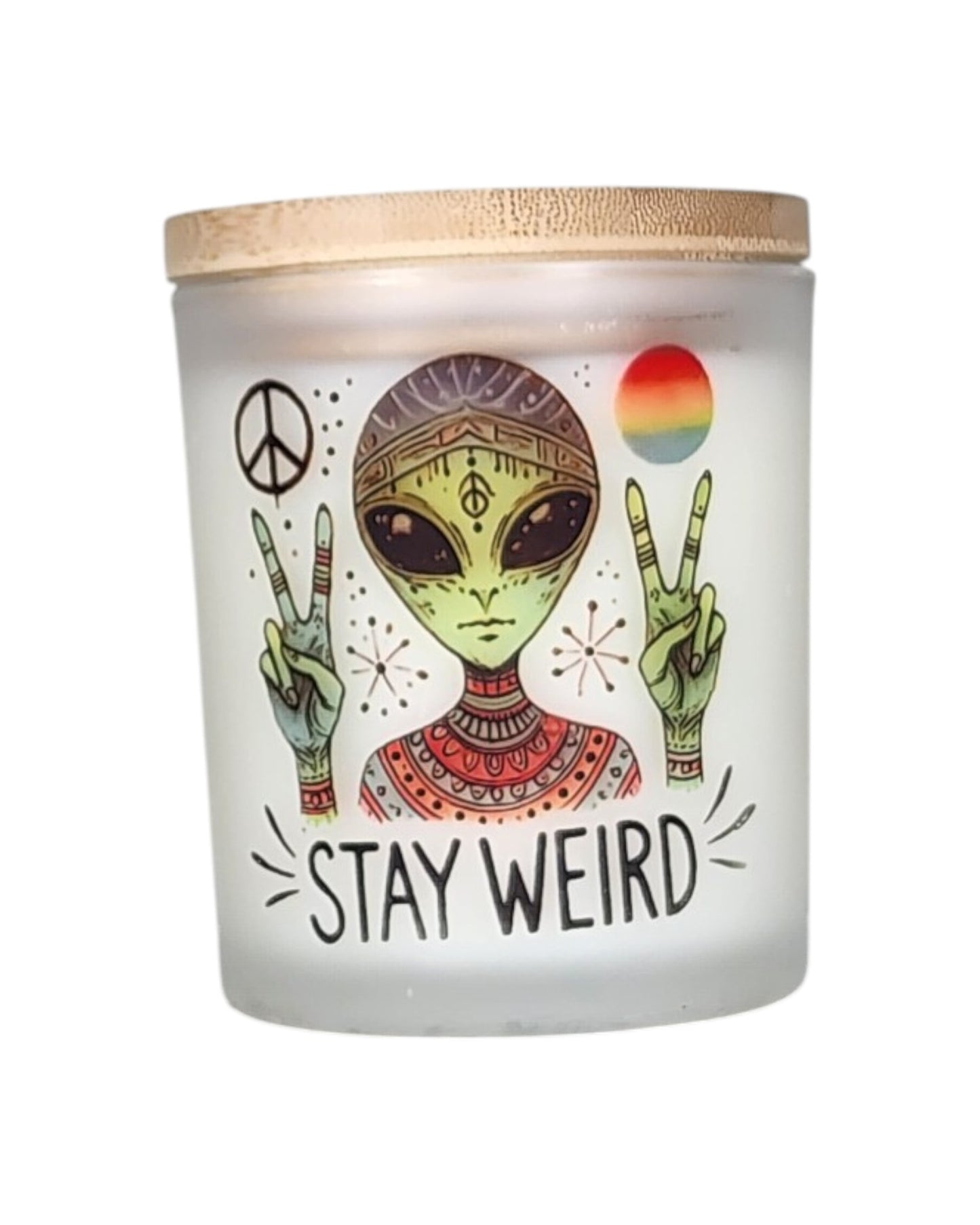 Never stop. Not even a little bit. ��

Stay Weird — because normal is the most boring thing you could possibly be. Because the people who color outside the lines are the ones worth knowing. Because weird is just another word for original, and original is everything.

This candle is for the one who never quite fit the mold — and stopped trying long enough to realize the mold was never made for them anyway.

�� The Scent: Wildflower
Free, wild, and achingly alive. Wildflower is an open field in full June bloo