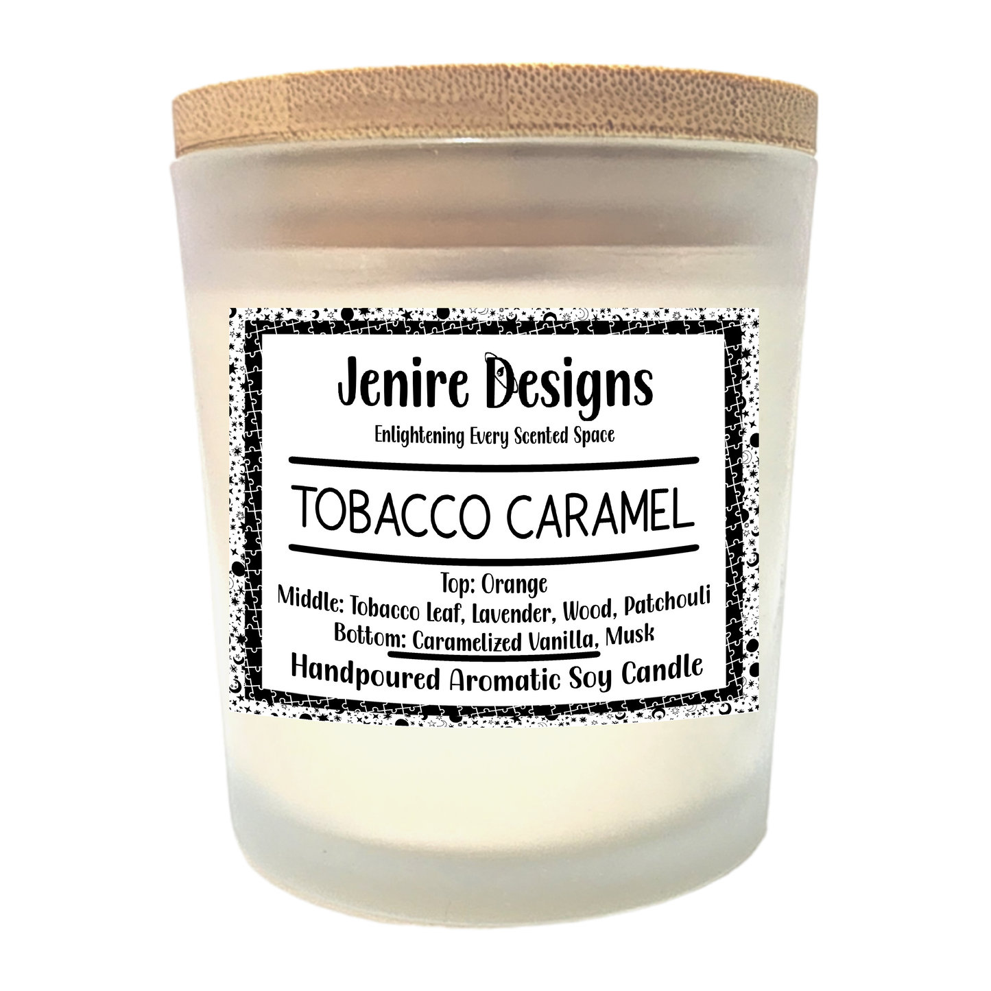 Tobacco Caramel 8 oz Soy Cotton Wick Candle