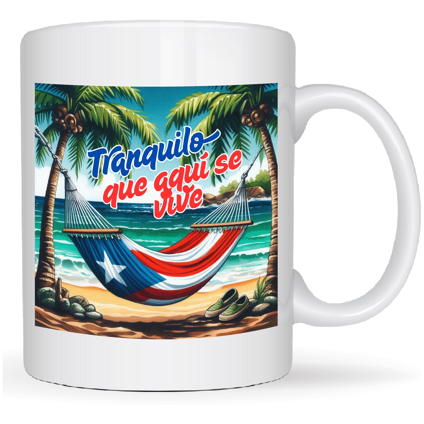 Tranquilo Que Aqui se Vive   – Soy Candle in Reusable Mug | Piña Colada Scent + Crackling Wood Wick