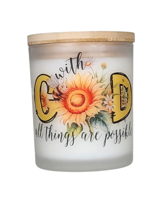 With God, all things are possible. ✝️

With God — two words that carry a whole lifetime of faith. Of praying through the impossible and watching it move. Of trusting when you couldn't see. Of arriving somewhere you never could have gotten on your own.

This candle is for the believer. For the one who builds their life on something unshakeable. Light it as a reminder that you are never walking through anything alone.

�� The Scent: Agave Nectar
Golden, honeyed, and naturally sweet. Agave Nectar opens with th