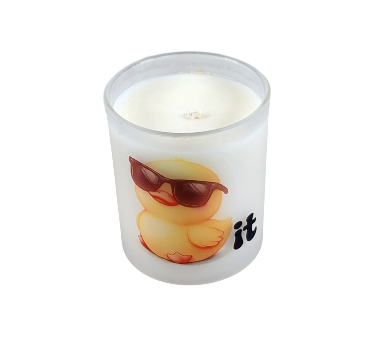Duck It | Georgia Peach Type Soy Candle | 8 oz | Sublimated Glass Jar | Jenire Designs
