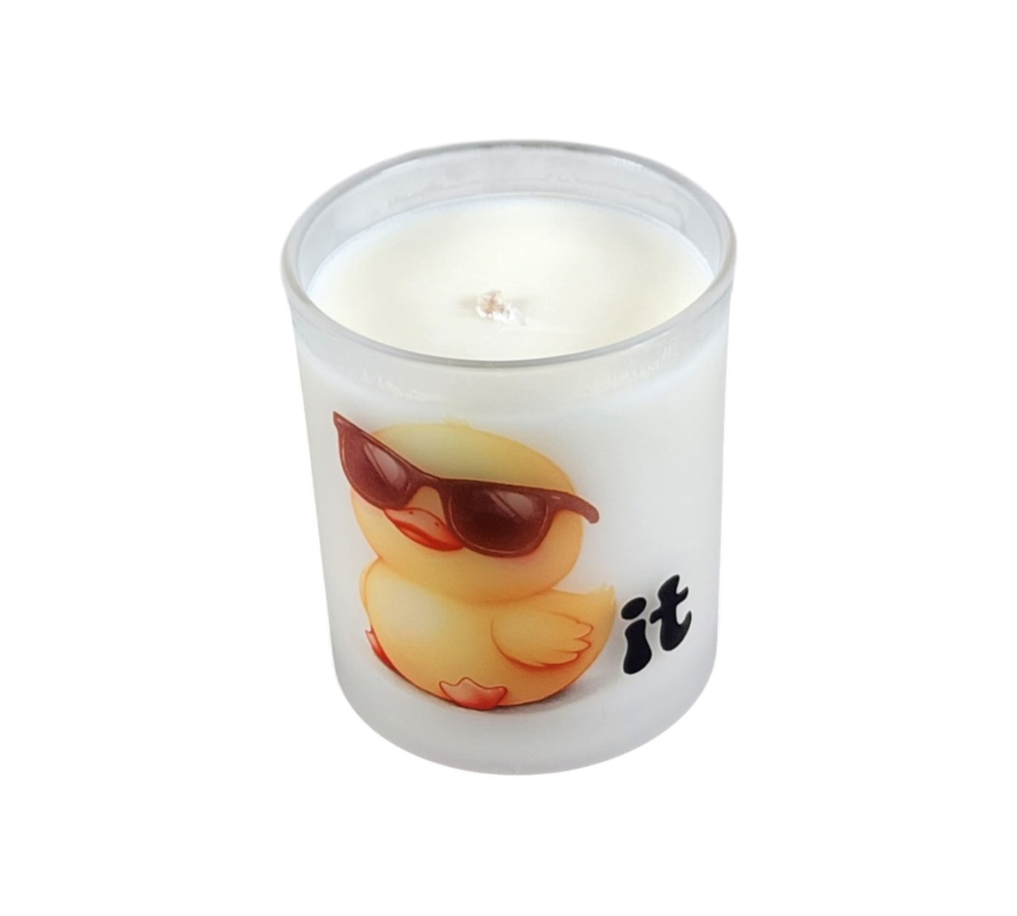 Duck It | Georgia Peach Type Soy Candle | 8 oz | Sublimated Glass Jar | Jenire Designs